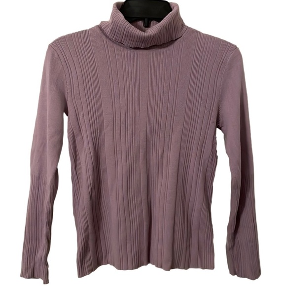 J. JILL | Women’s Lilac Ribbed Knit Mock Neck Sweater Size XSP - Picture 1 of 7